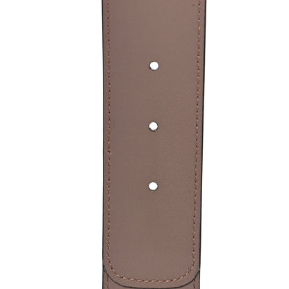 Gucci GG Supreme Monogram Matte Plutone Calfskin Double G 40mm Belt 75 30 Beige Ebony Porcelain Rose 4 of 4