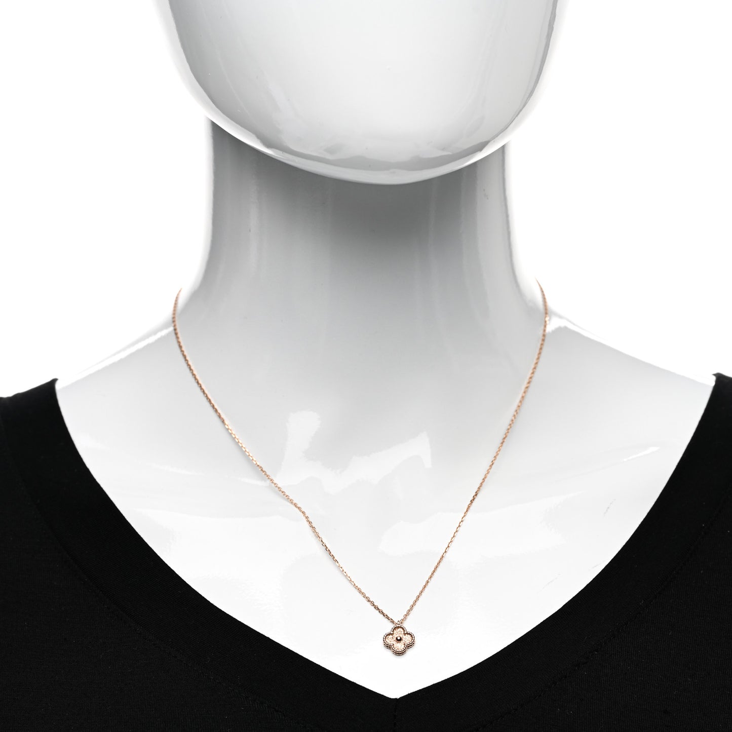 18K Rose Gold Sweet Alhambra Pendant Necklace