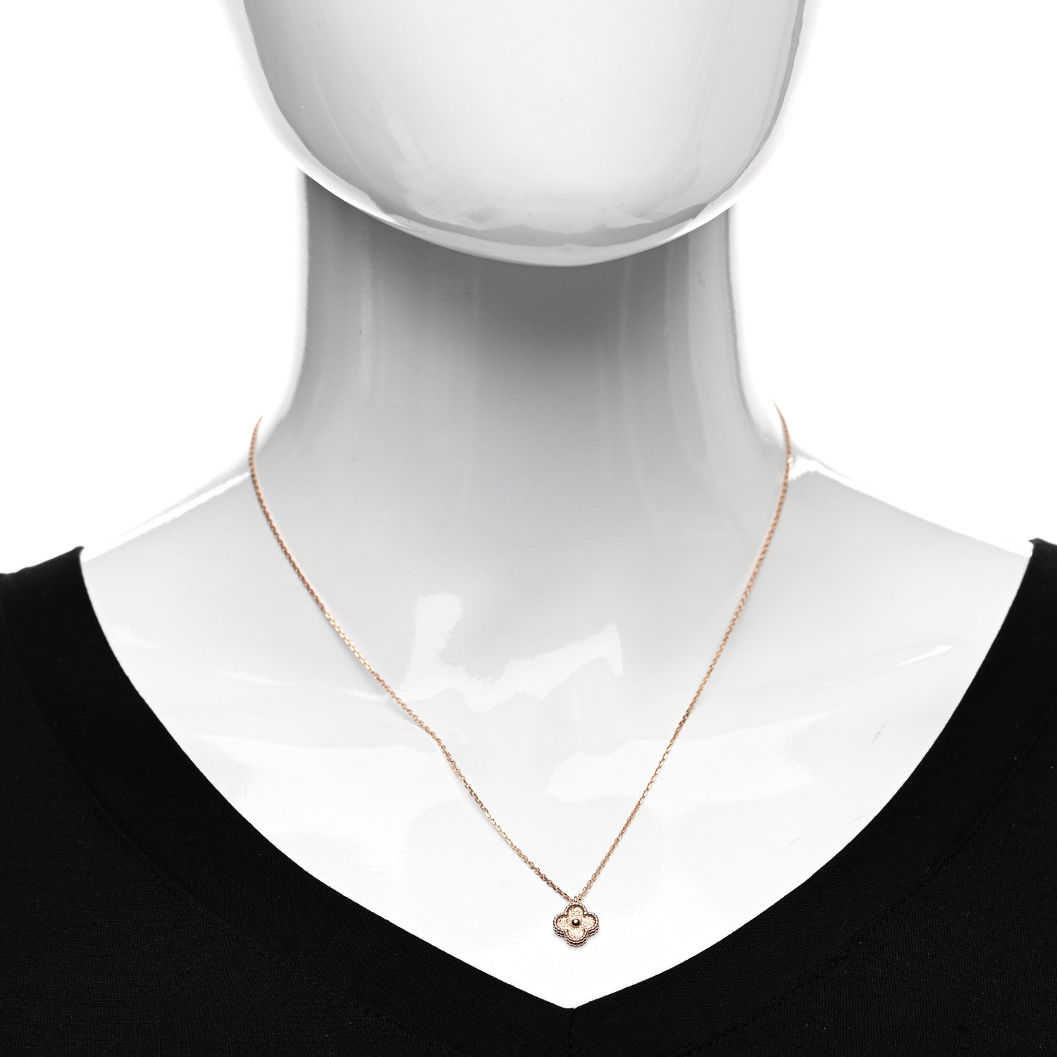 Van Cleef & Arpels 18K Rose Gold Sweet Alhambra Pendant Necklace 2 of 6