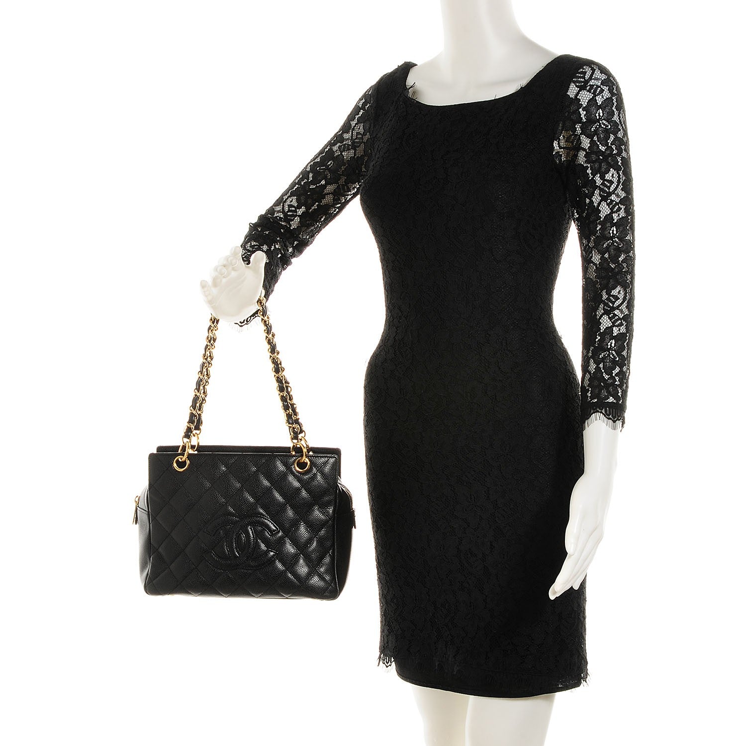 Chanel Caviar Quilted Petit Timeless Tote PTT Black 2 of 7