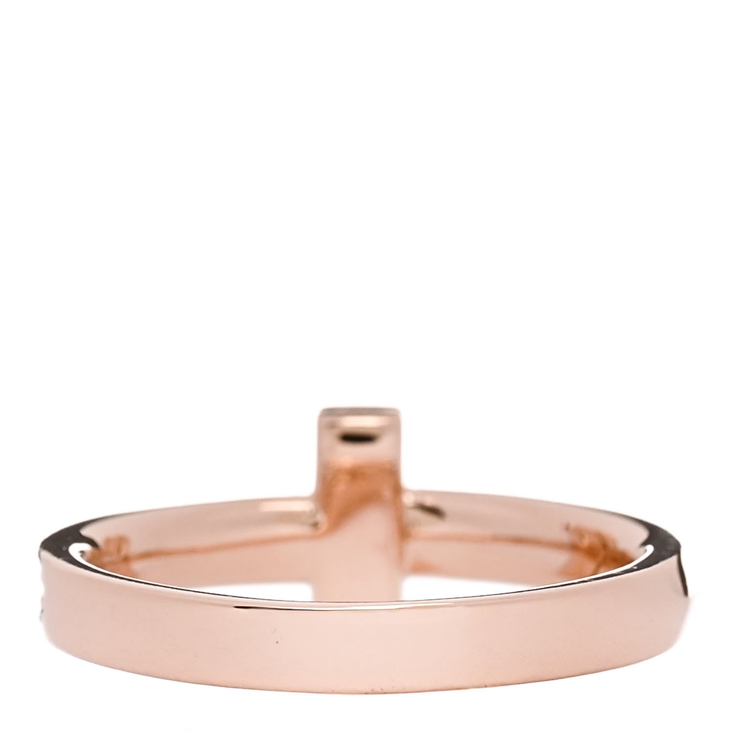Tiffany 18K Rose Gold Diamond 2.5mm T T1 Ring 50 5.5 3 of 4