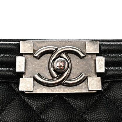 Chanel Caviar Quilted Medium Boy Flap Black 11 of 14