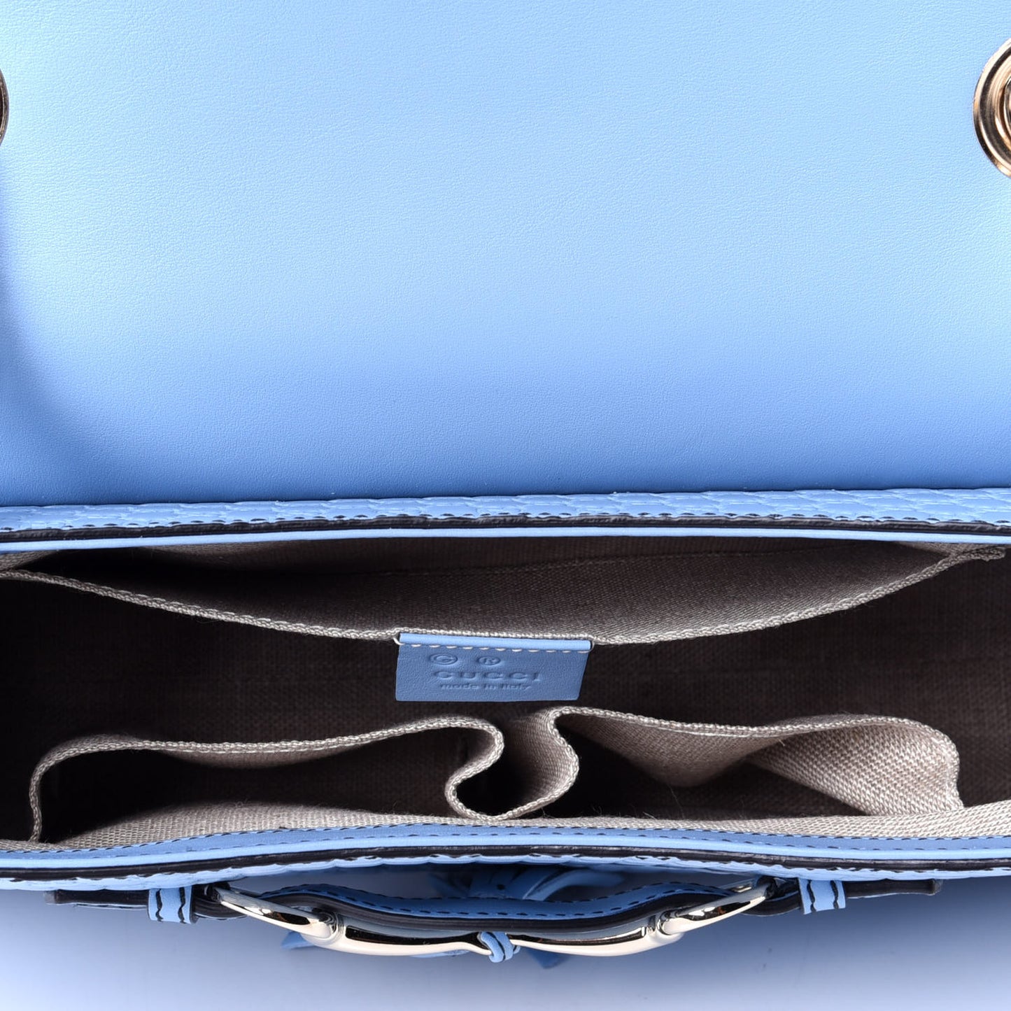 Microguccissima Medium Emily Chain Shoulder Bag Mineral Blue