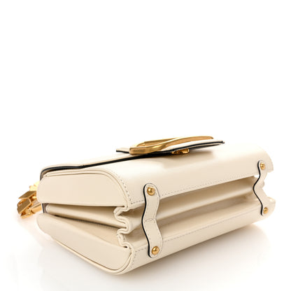 Valentino Garavani Grainy Calfskin VLogo Stud Sign Shoulder Bag Light Ivory 4 of 9