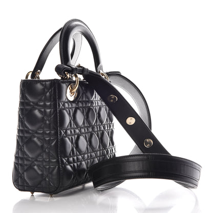 Christian Dior Lambskin Cannage Small Lucky Badges My Lady Dior Black 3 of 12