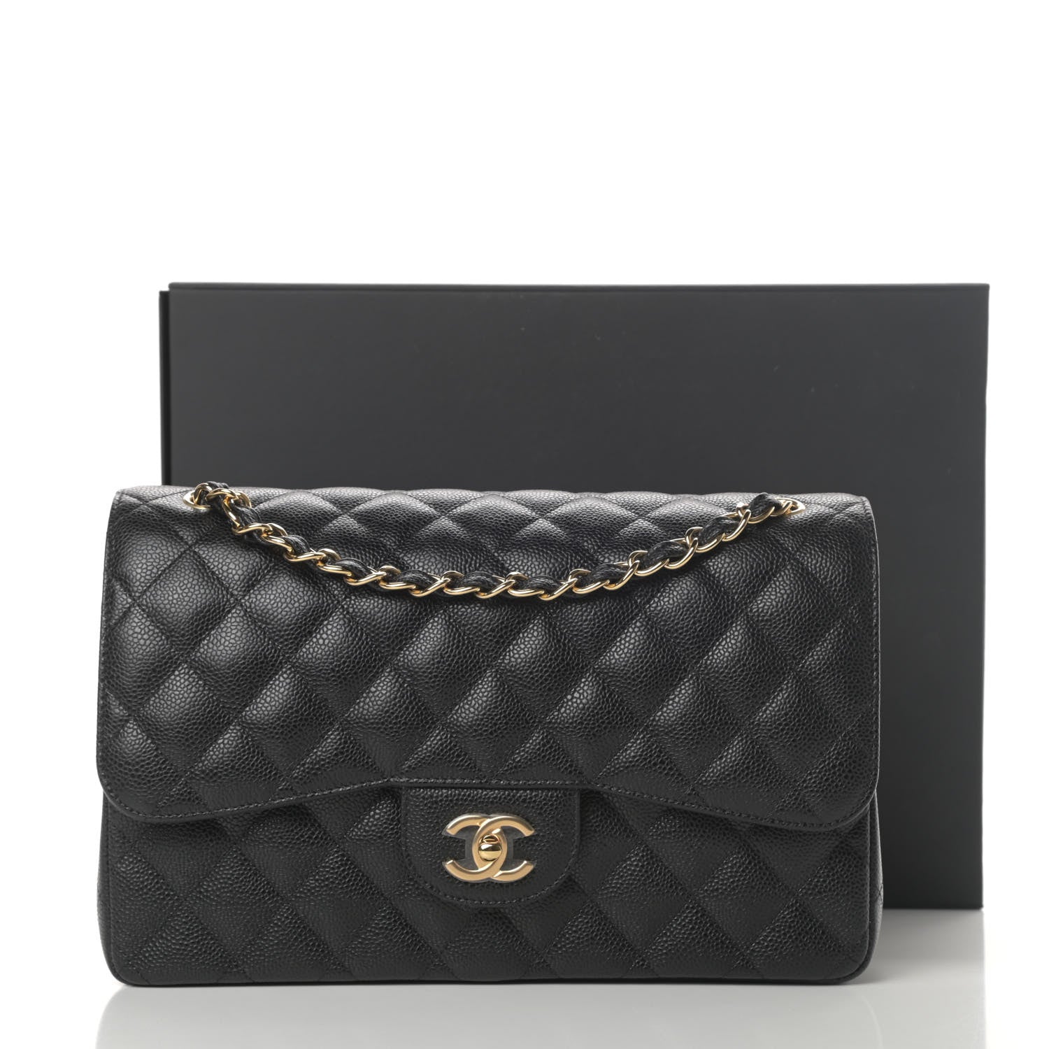 Chanel Caviar Quilted Jumbo Double Flap Black 12 of 12