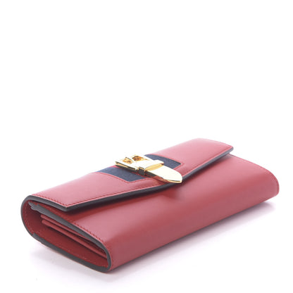 Gucci Calfskin Sylvie Continental Wallet Hibiscus Red 4 of 10