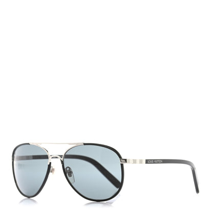 Louis Vuitton Metal Attraction Pilote Sunglasses Z0704U Black 1 of 8