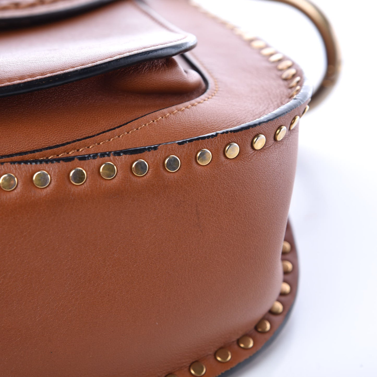 Calfskin Braided Medium Hudson Shoulder Bag Caramel