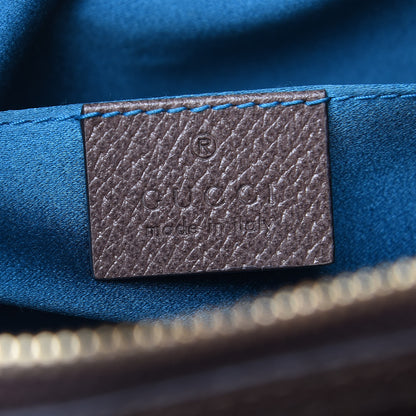 Gucci GG Supreme Monogram Textured Dollar Calfskin Web Small Ophidia Dome Shoulder Bag Beige Ebony New Acero 6 of 12