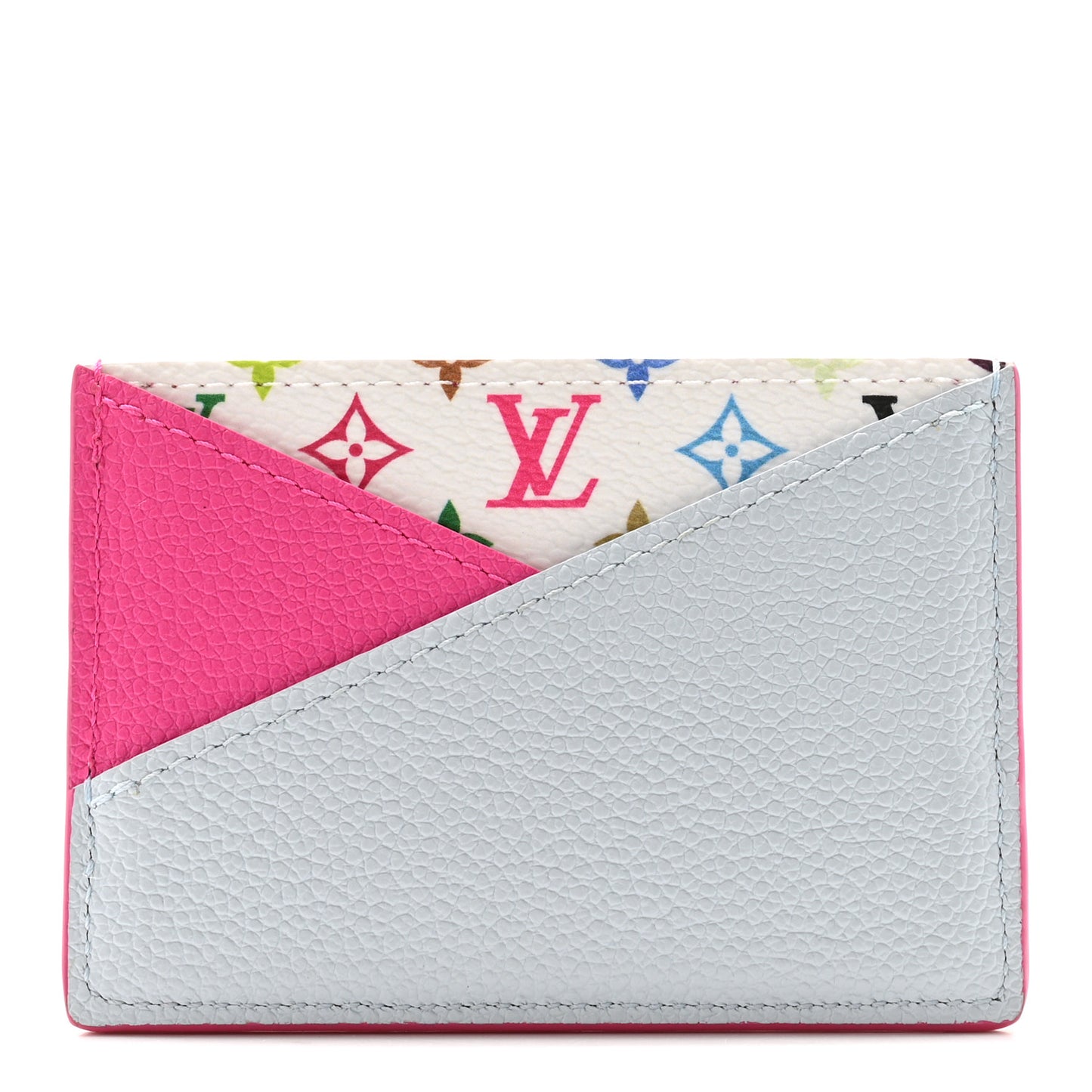 LV X TM Monogram Multicolor Criss-Cross Card Holder Kawaii Pink
