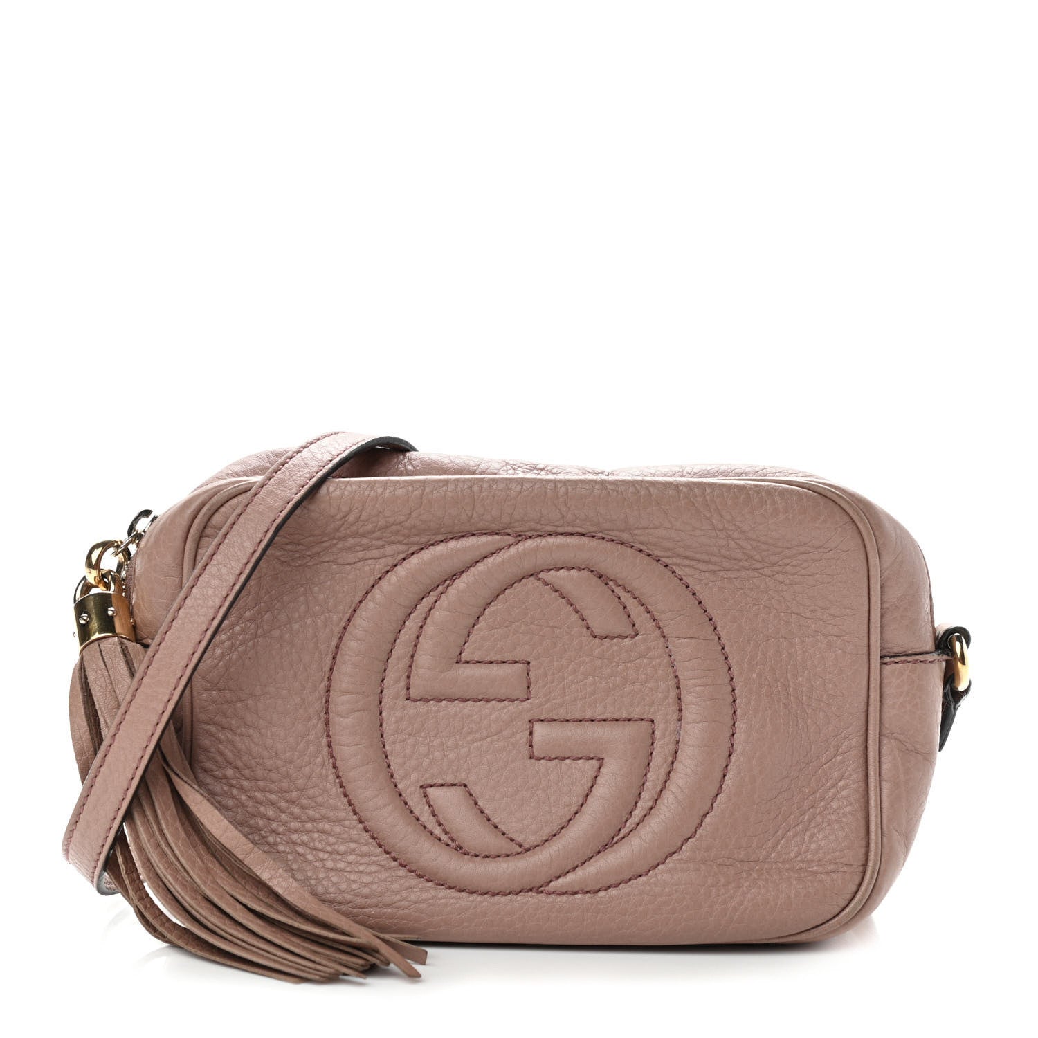 Gucci Pebbled Calfskin Small Soho Disco Bag Camelia 1 of 14