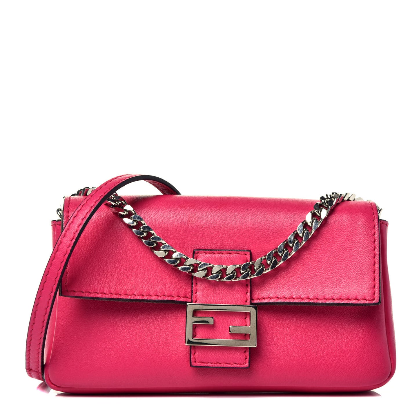 Shiny Nappa Micro Baguette Fuchsia