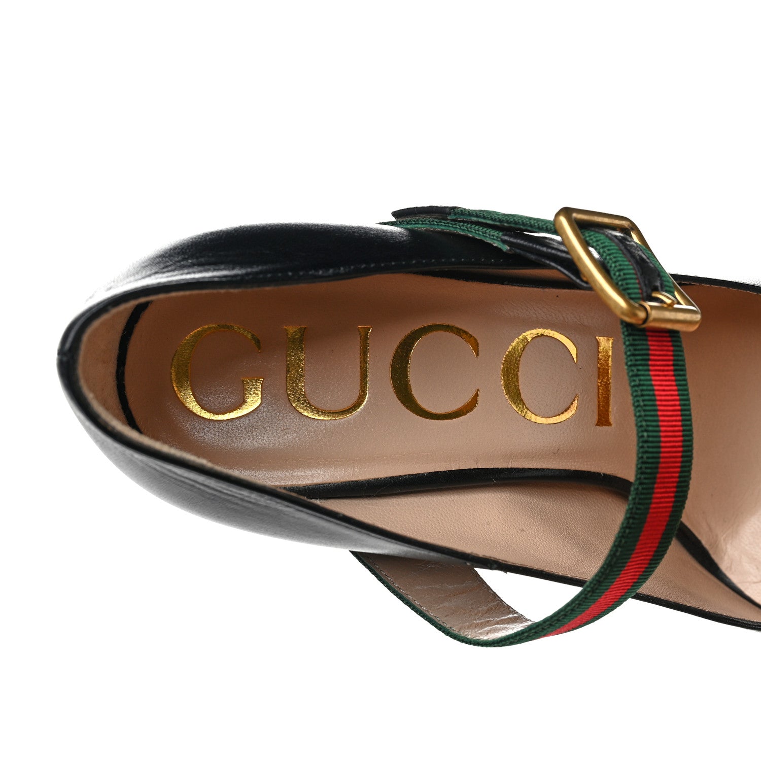 Gucci Malaga Kid Sylvie High Heel Pumps 36 Black 7 of 10