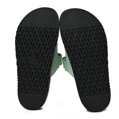Hermes Epsom Womens Chypre Sandals 38 Vert Jade 7 of 10