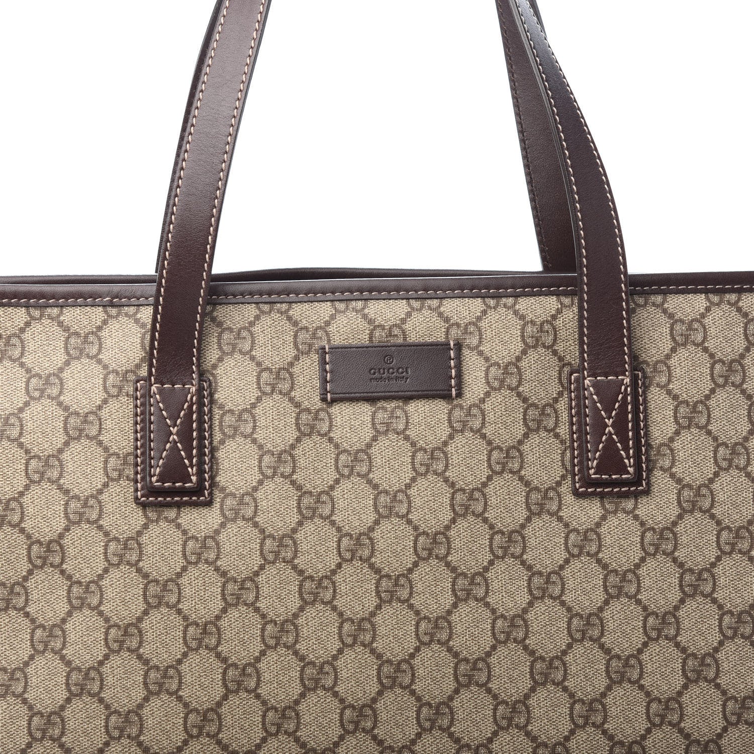 Gucci GG Supreme Monogram Medium Zip Tote Dark Brown 7 of 9