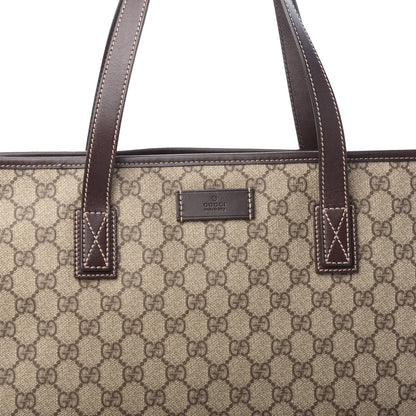 Gucci GG Supreme Monogram Medium Zip Tote Dark Brown 7 of 9