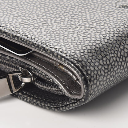 Chanel Caviar Timeless CC Zipped Pocket Wallet Dark Silver 5 of 13