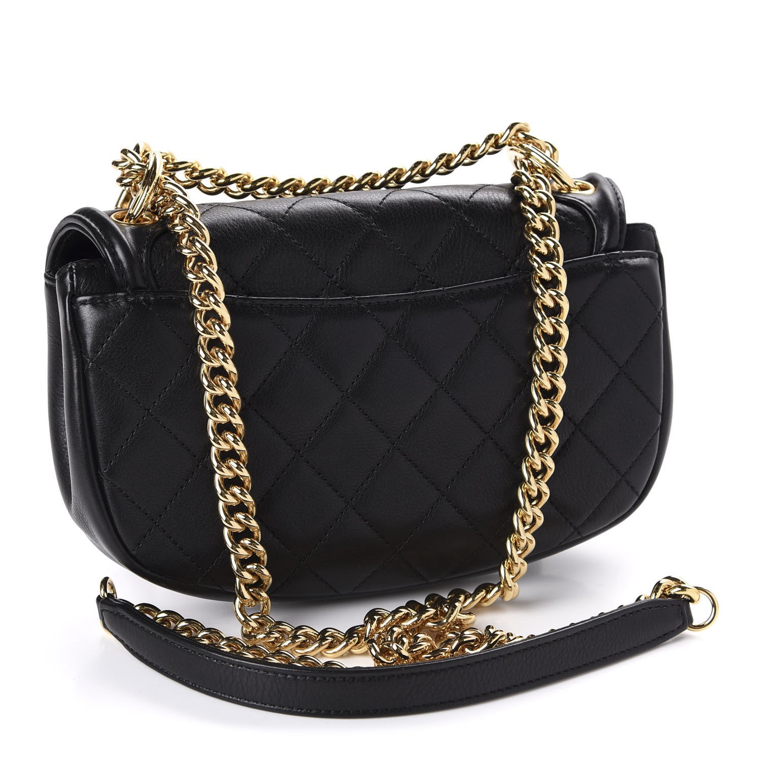Chanel Calfskin Quilted Small Underline Flap Black 3 of 11
