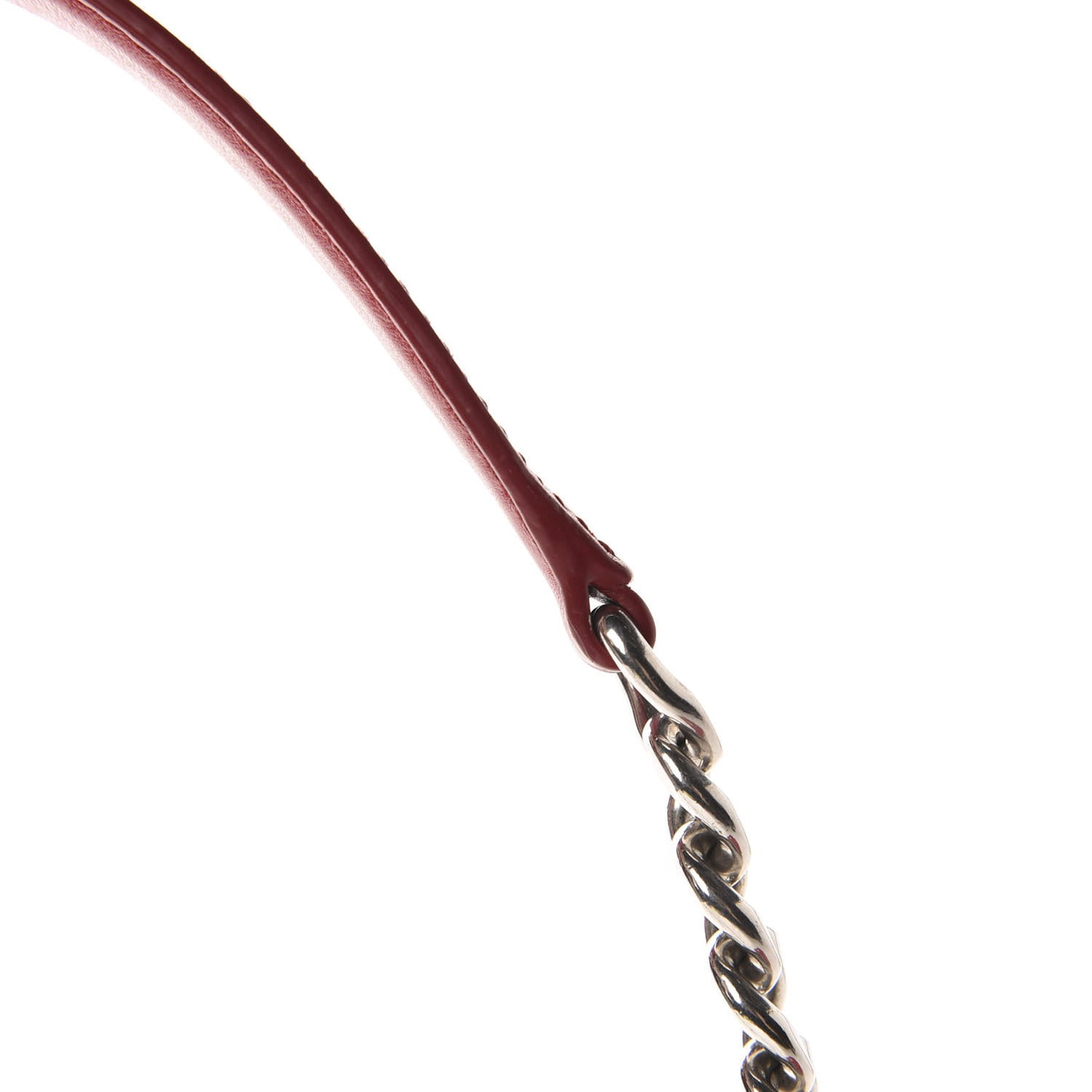 Saffiano Soft Calfskin Chain Crossbody Bag Fuoco