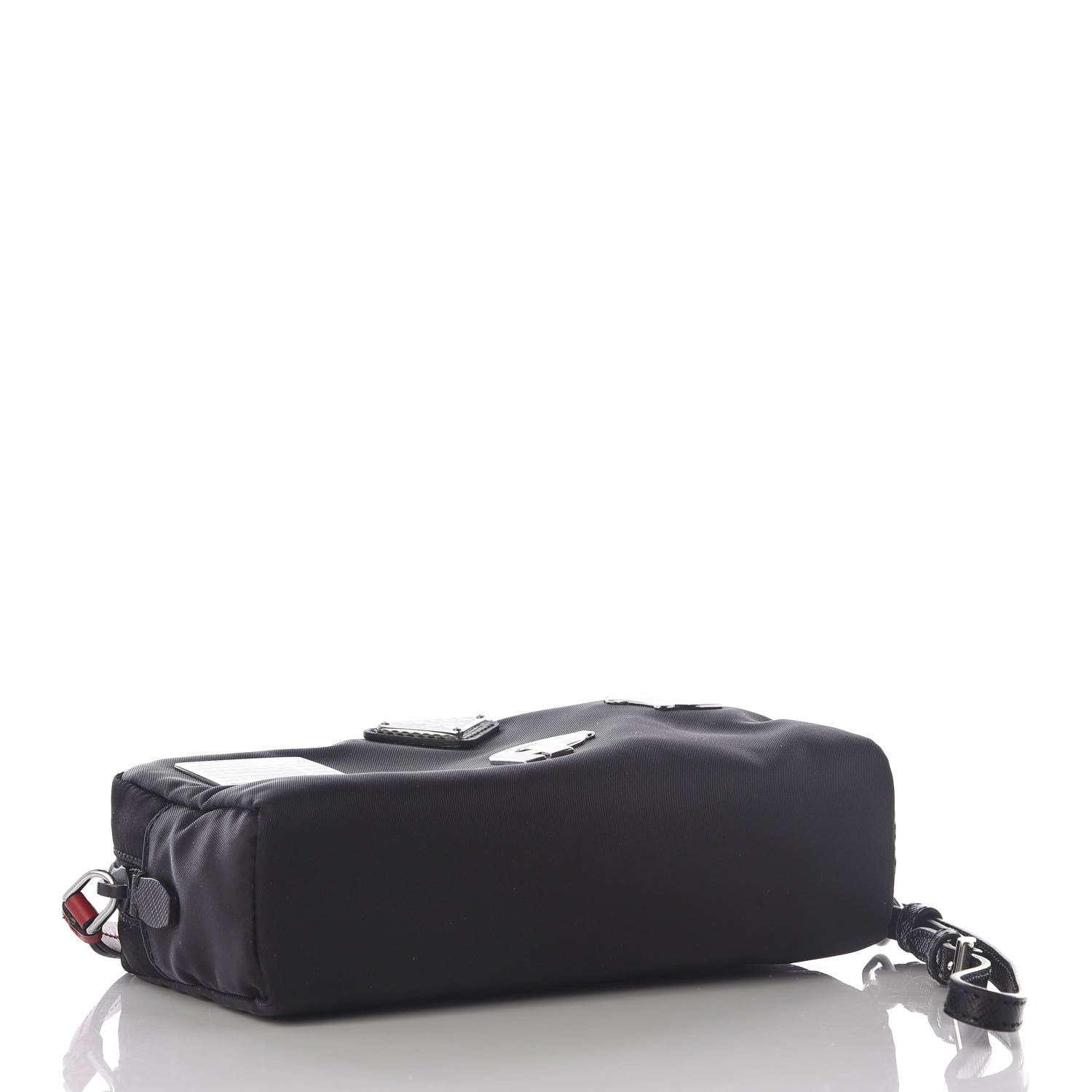 Prada Tessuto Nylon Saffiano Smalto Wristlet Black 3 of 7