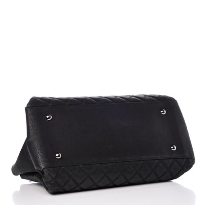 Chanel Iridescent Caviar Quilted Lady Pearly Tote Black 4 of 9