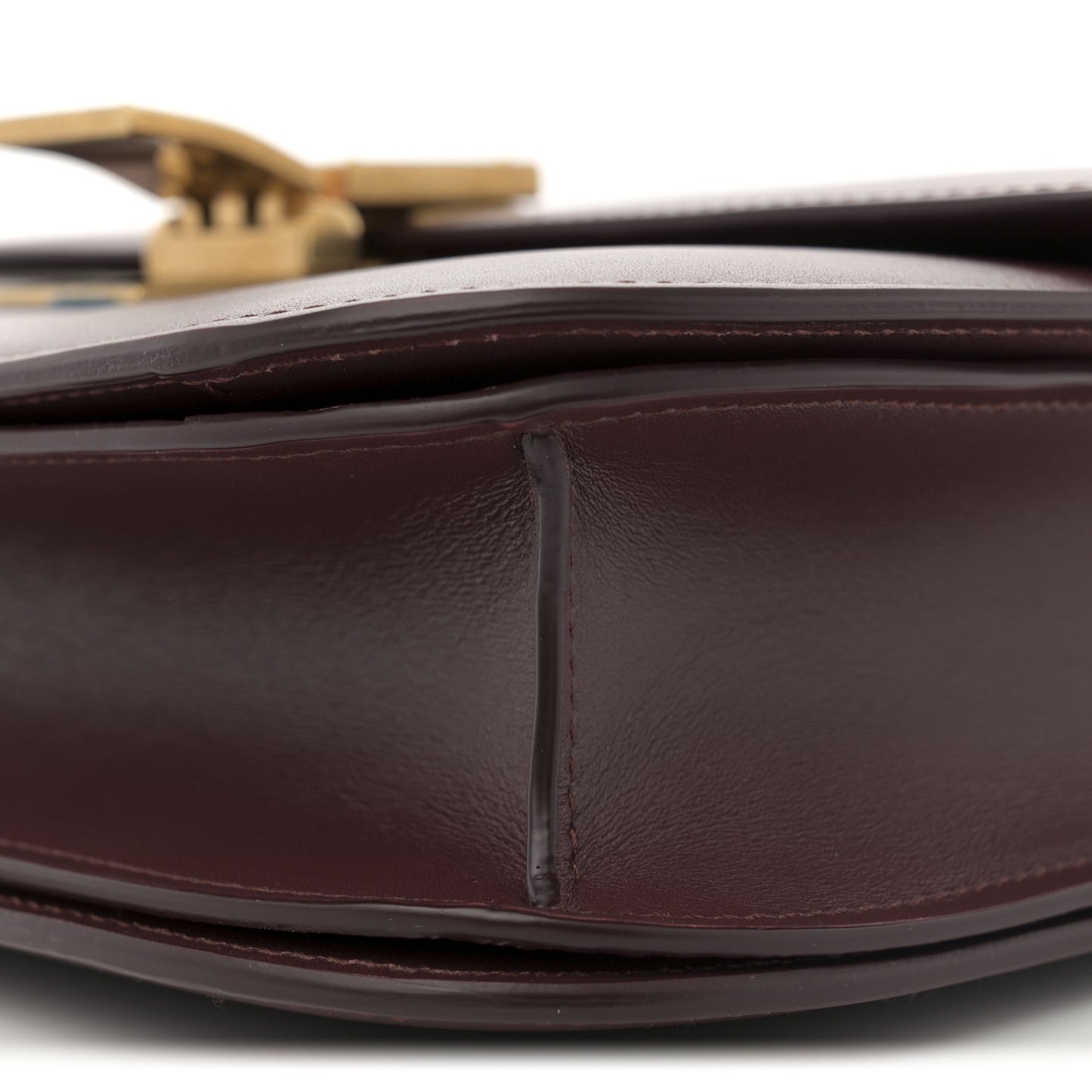 Box Calfskin Medium Classic Box Flap Bag Burgundy