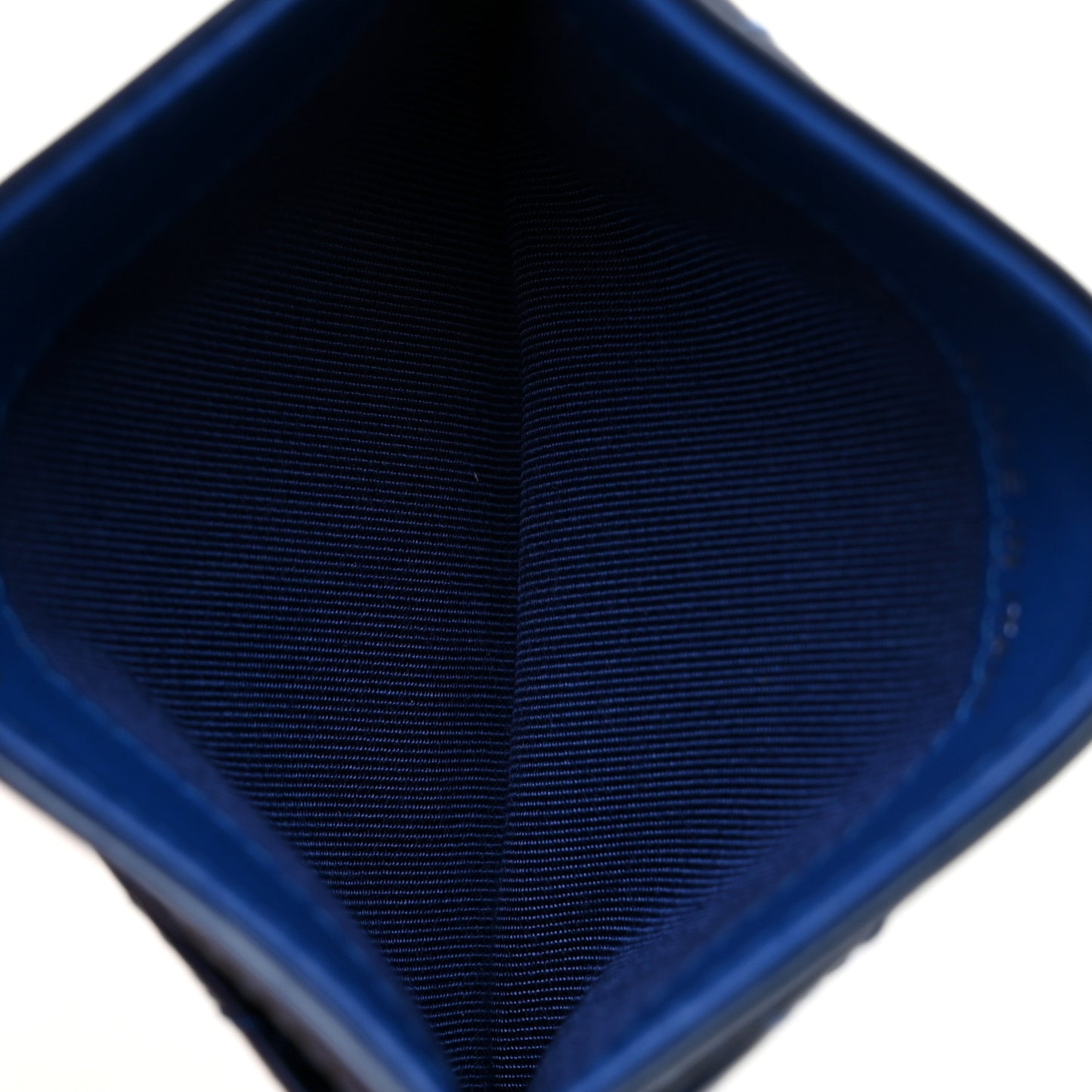 Patent Quilted Card Holder Blue
