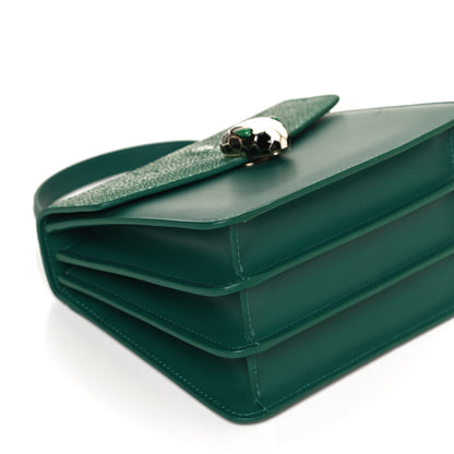 Bulgari Calfskin Galuchat Serpenti Forever Crossbody Green 11 of 13