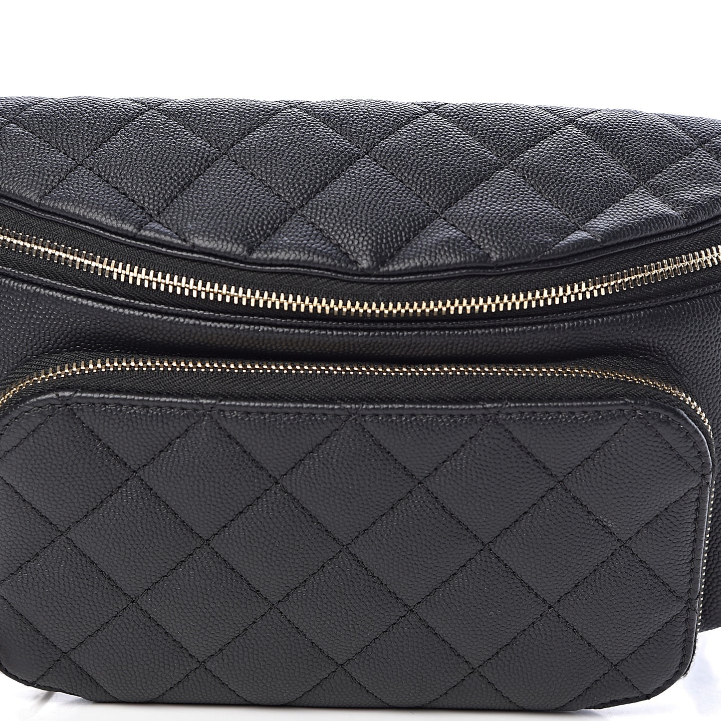 Caviar Quilted Business Affinity Waist Belt Bag Black