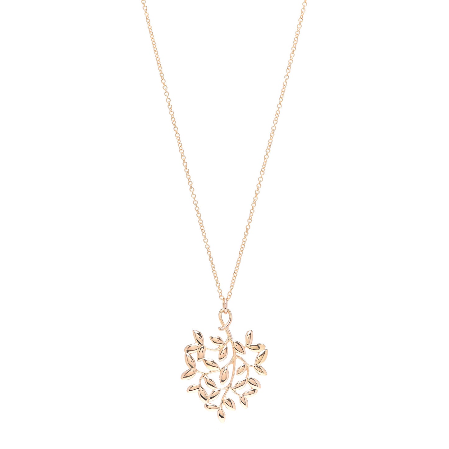 18K Yellow Gold Small Paloma Picasso Olive Leaf Pendant Necklace