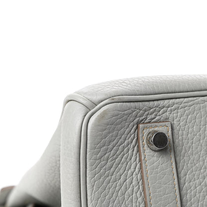 Hermes Taurillon Clemence Birkin 35 Gris Perle 10 of 13