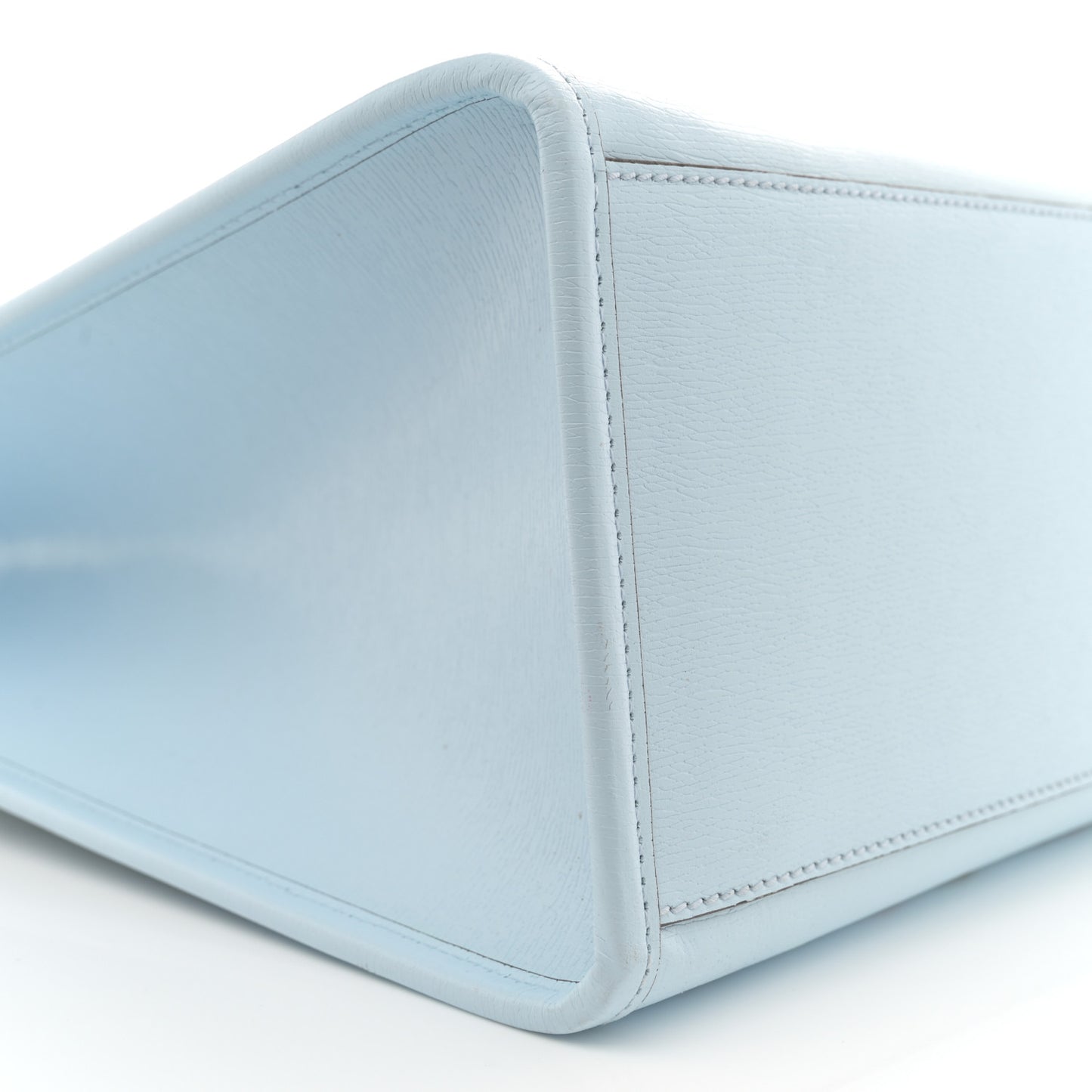 New Shangai Calfskin Tiger Savanah Textured Calfskin Medium Tote Chalky White Multicolor