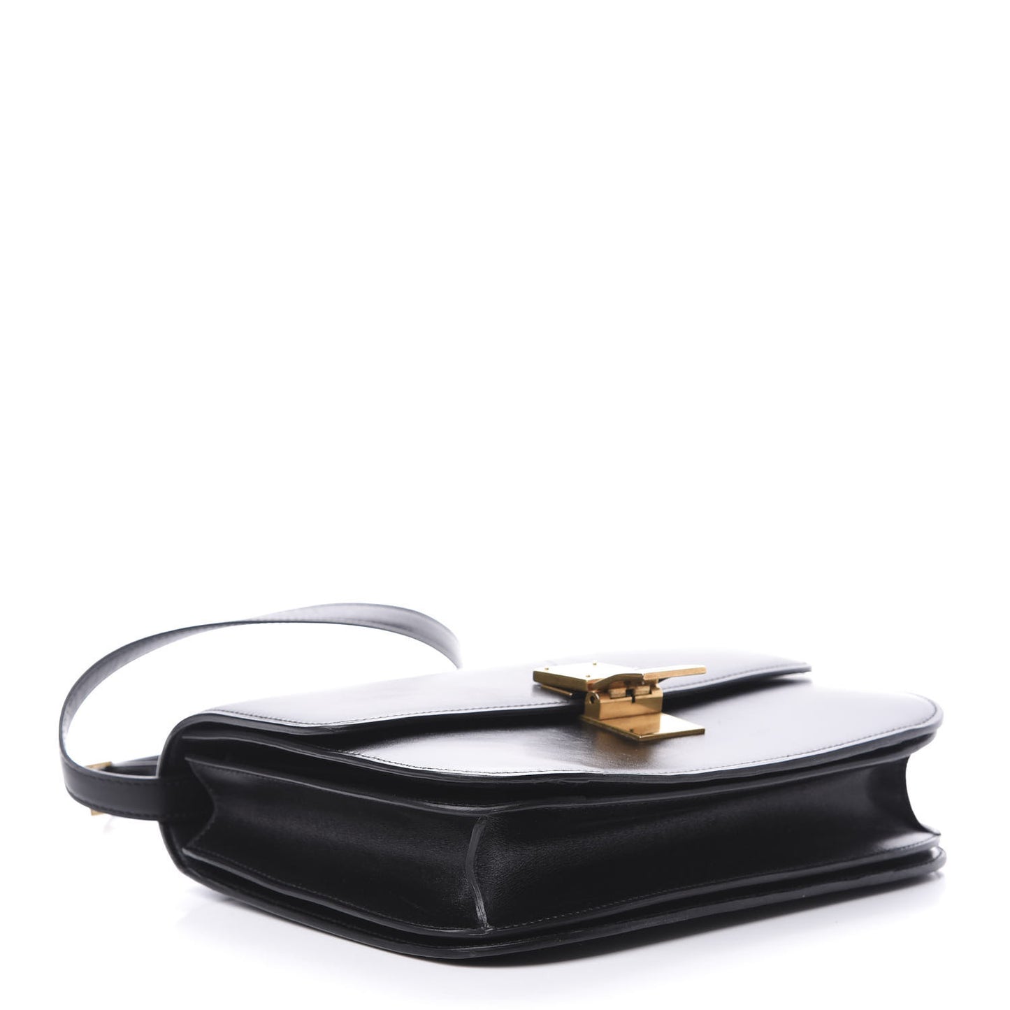 Box Calfskin Medium Classic Box Flap Bag Black