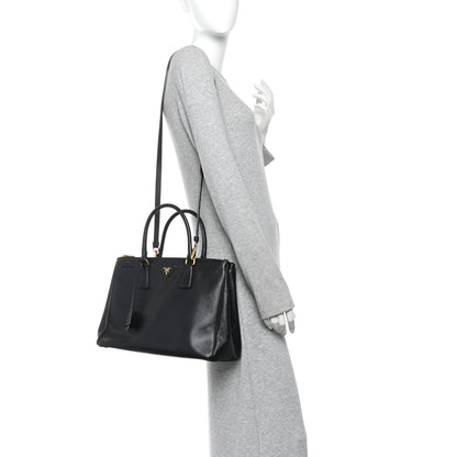Prada Saffiano Medium Galleria Double Zip Tote Black 2 of 11