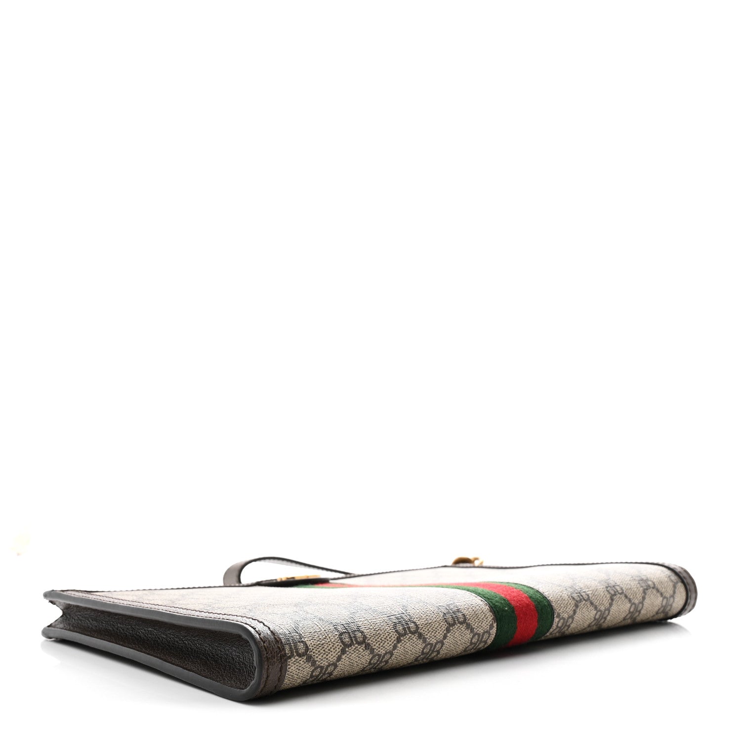 Gucci X BALENCIAGA BB Supreme Monogram Web Ophidia Wristlet Beige New Acero 4 of 8
