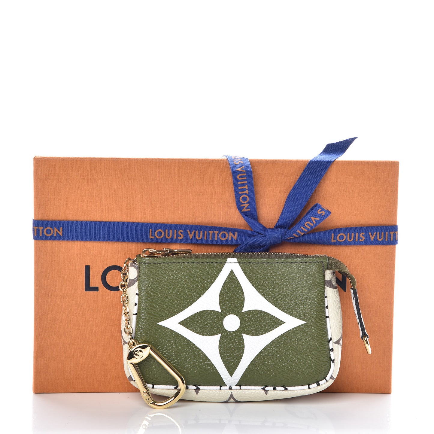 Monogram Giant Micro Pochette Accessories Kaki White