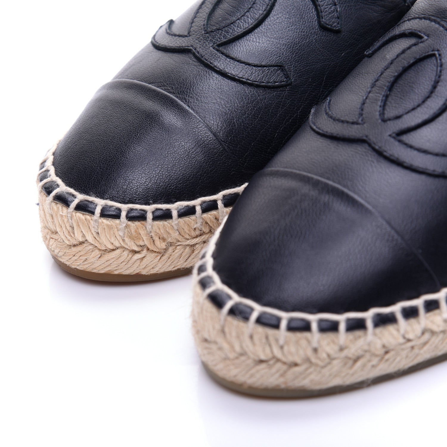 Chanel Lambskin CC Espadrilles 36 Dark Navy 6 of 14
