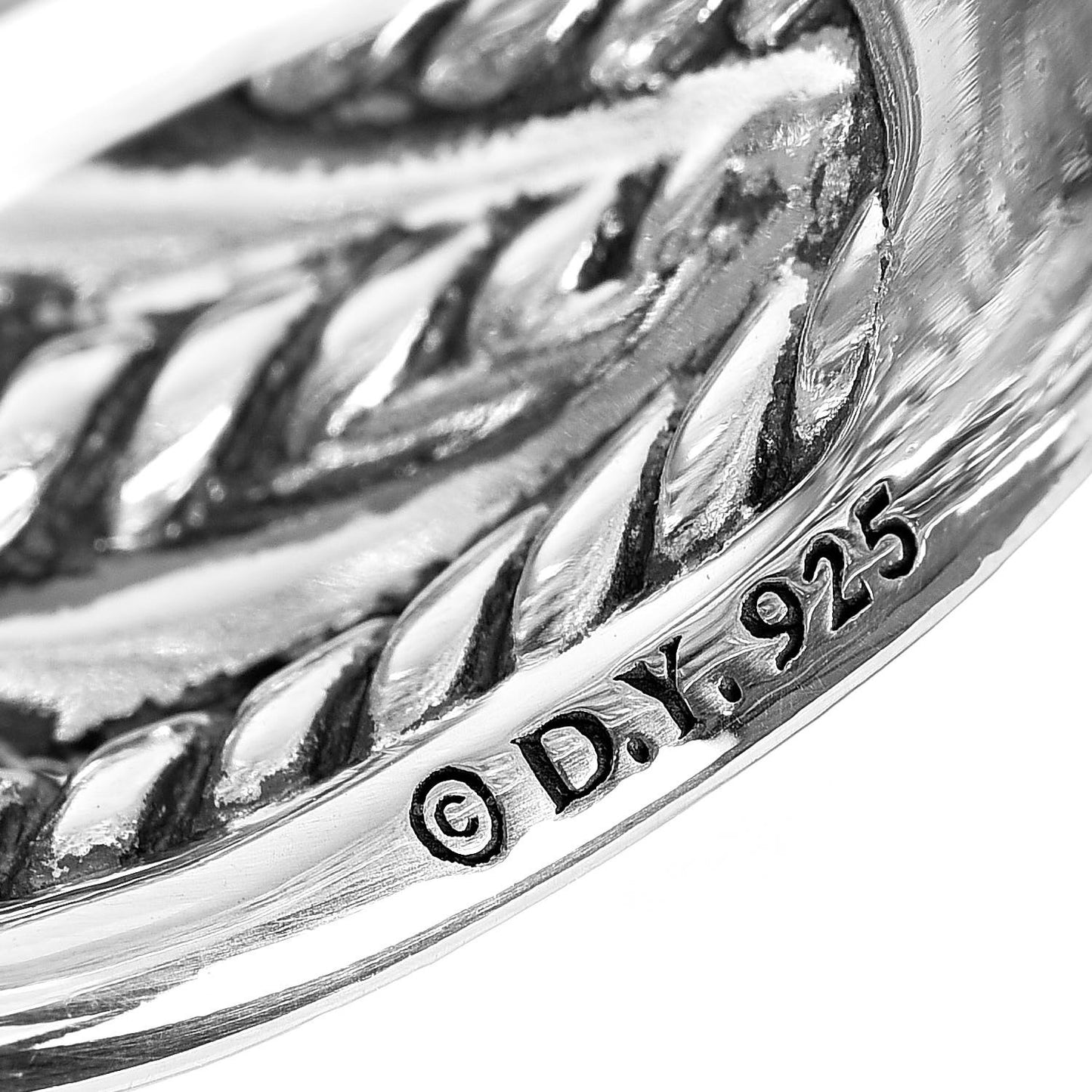 Sterling Silver 15mm Narrow Crossover Cable Ring 53 6.25