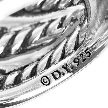 David Yurman Sterling Silver 15mm Narrow Crossover Cable Ring 53 6.25 4 of 4