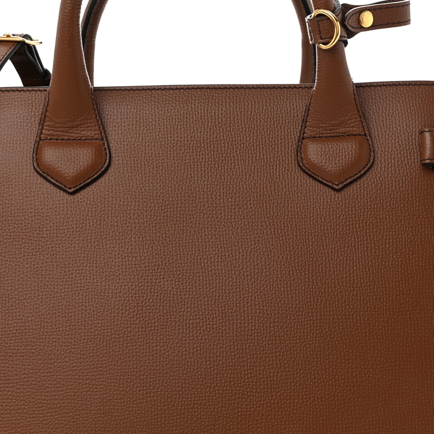Grainy Calfskin House Check Medium Banner Tote Tan