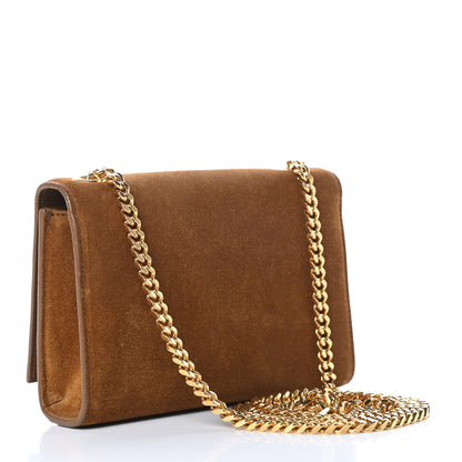 Saint Laurent Suede Small Classic Monogram Kate Tassel Satchel Light Ochre 3 of 17