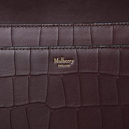 Mulberry Calfskin Crocodile Embossed Large Darley Oxblood 6 of 10