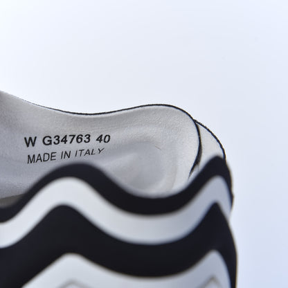 Chanel Lycra Womens CC Sneakers 40 White Black 8 of 8