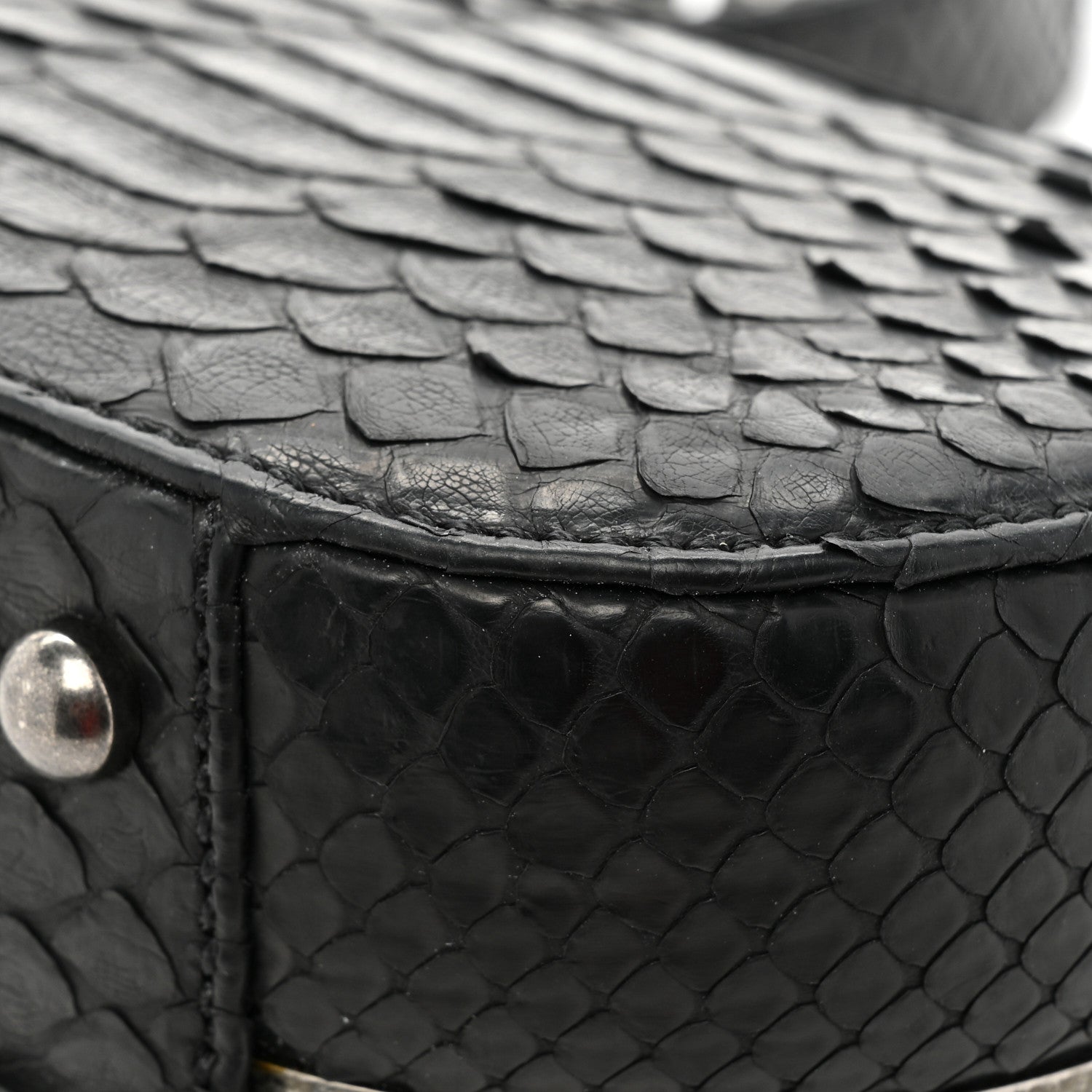 Chanel Snakeskin Box Kisslock Crosssbody Black 14 of 14