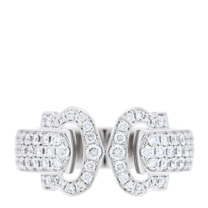 Cartier 18K White Gold Diamond C De Cartier Ring 51 5.75 1 of 5