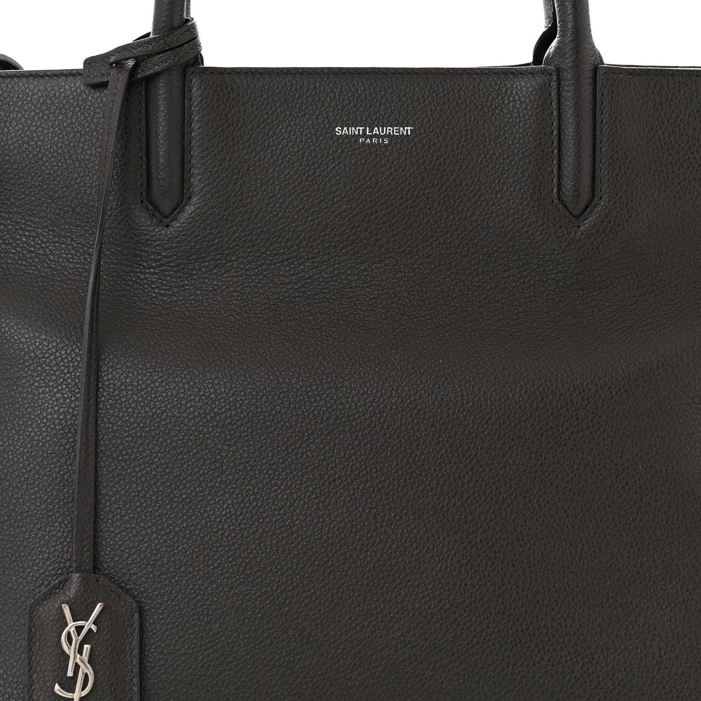 Grained Calfskin Medium Cabas Rive Gauche Coal
