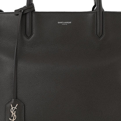 Saint Laurent Grained Calfskin Medium Cabas Rive Gauche Coal 8 of 10
