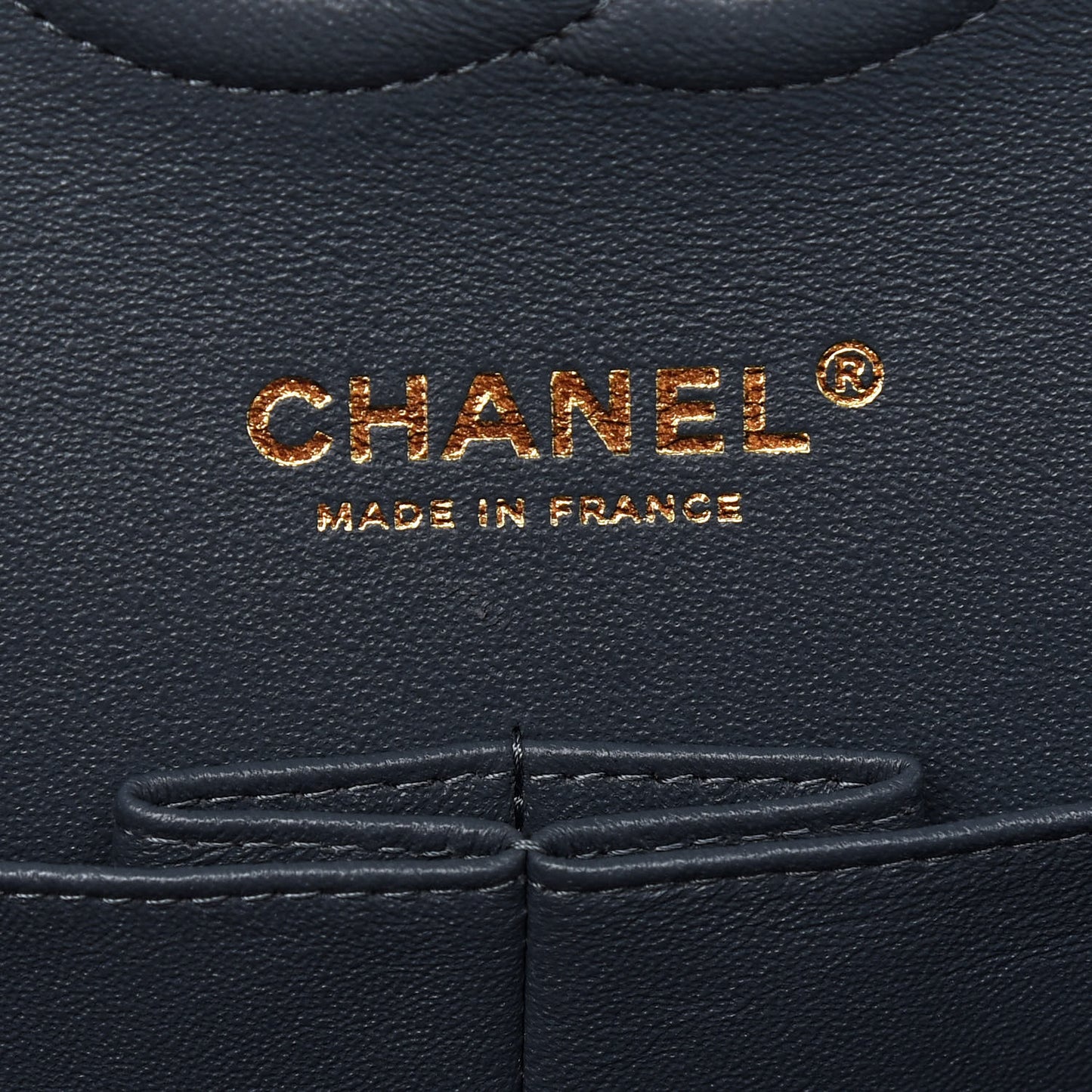 Caviar Quilted Medium Double Flap Dark Grey