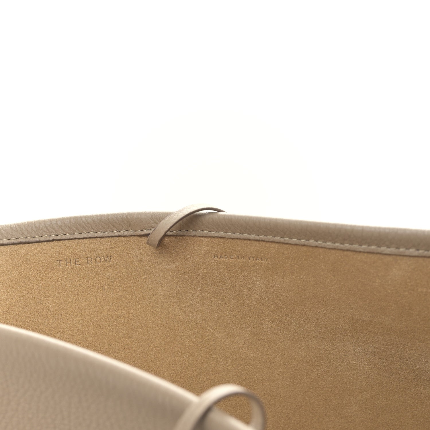 The Row Grained Calfskin Large N/S Park Tote Dark Taupe 6 of 10